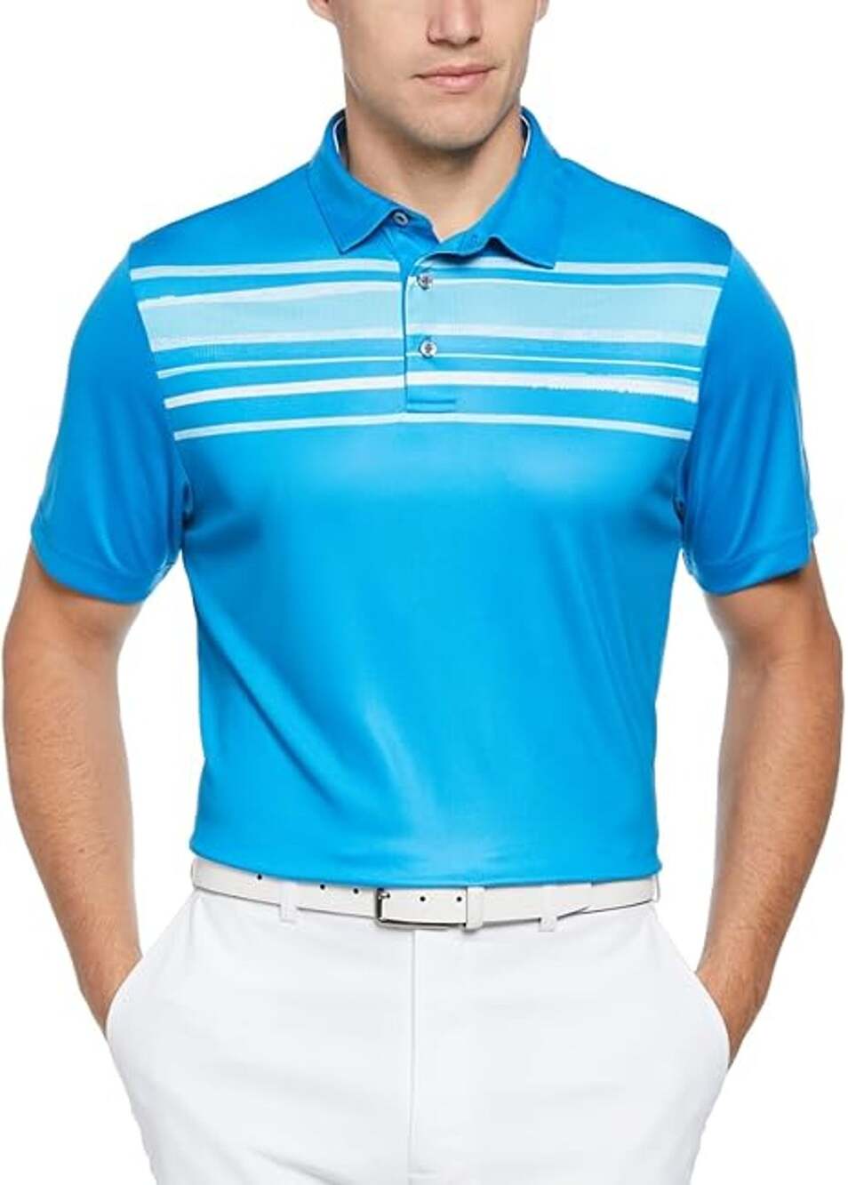 PGA Tour Men's Hawaiian Surf Athletic Fit Terrain Short Sleeve Polo Shirt Size M